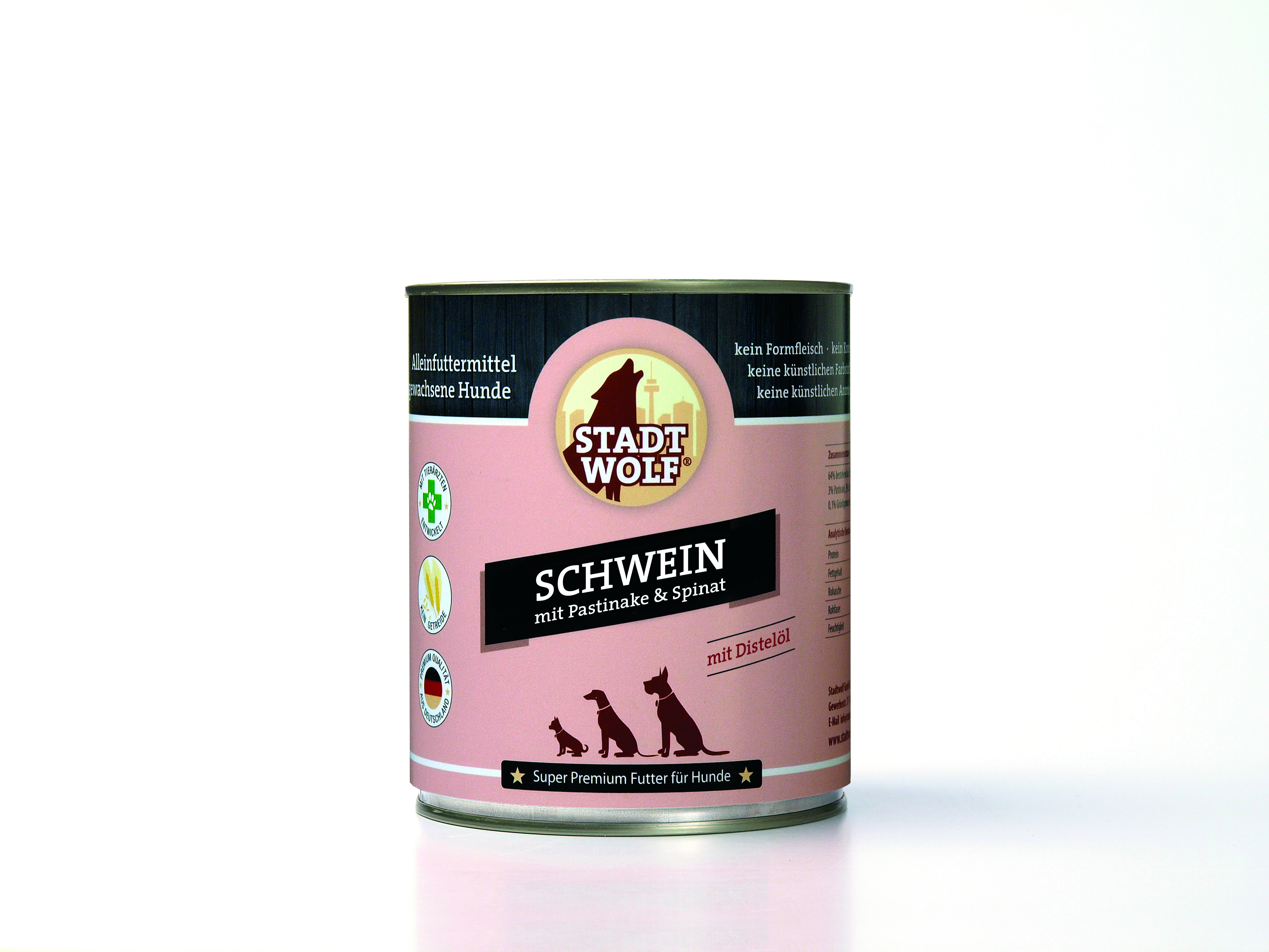 Schwein mit Pastinake, Spinat & Distelöl