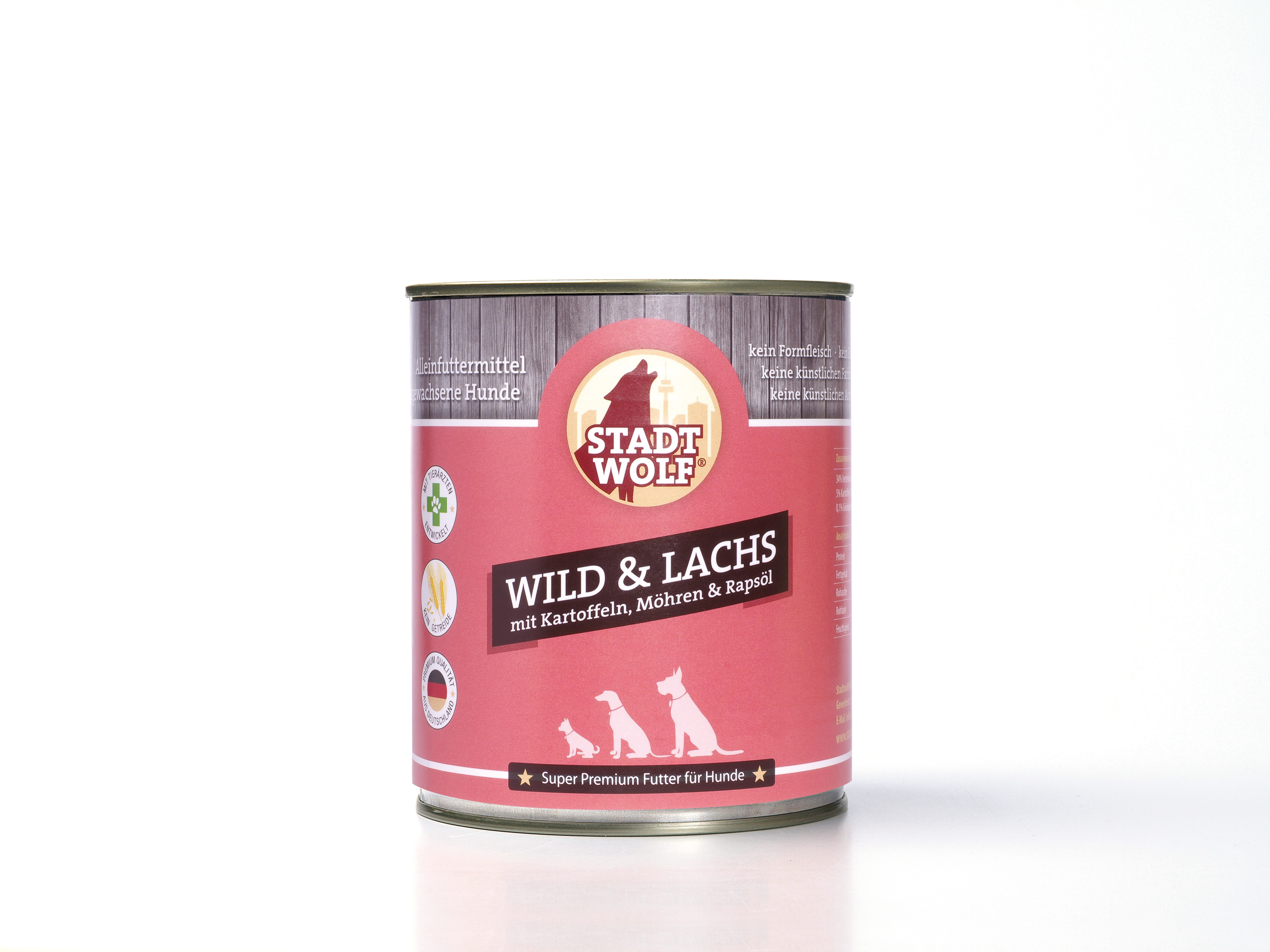 Wild & Lachs mit Kartoffeln, Möhren & Rapsöl