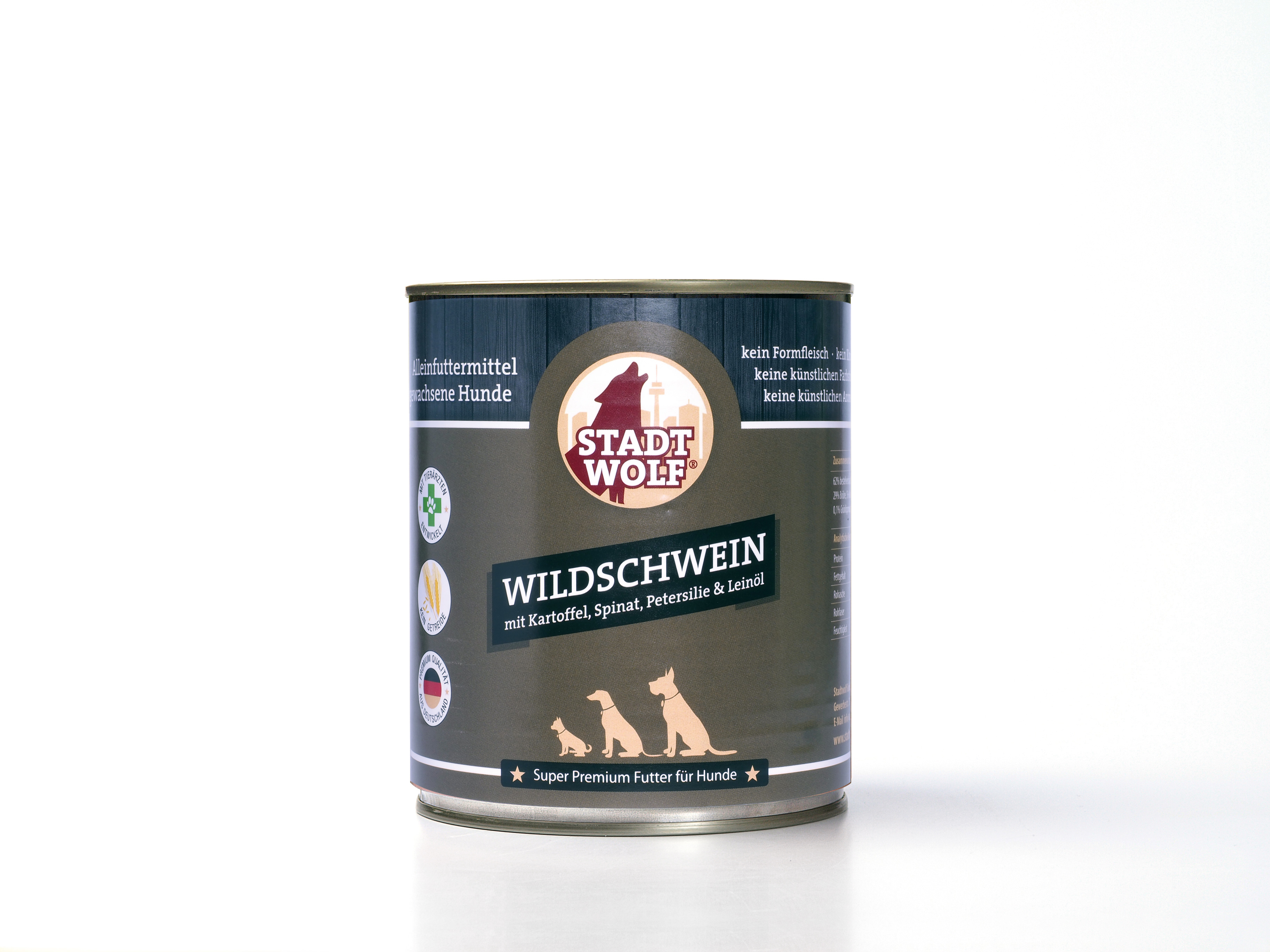 Wildschwein mit Kartoffel, Spinat, Petersilie & Leinöl